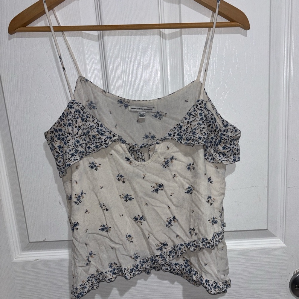 American Eagle Outfitters Blue Floral Camisole